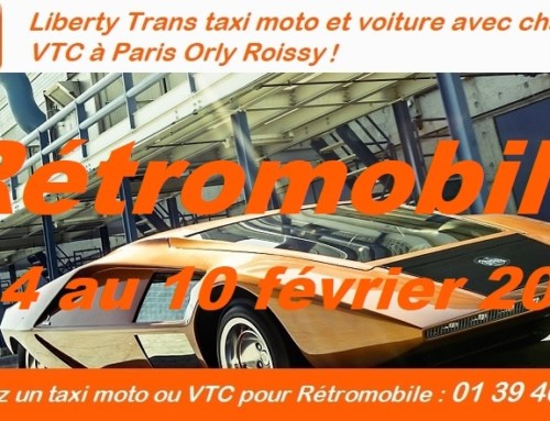 Rétromobile 2019 en VTC et taxi moto à Paris de Liberty Trans