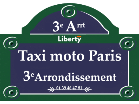 Taxi moto 3eme arrondissement Paris