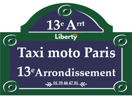 Taxi moto Paris 13ème arrondissement